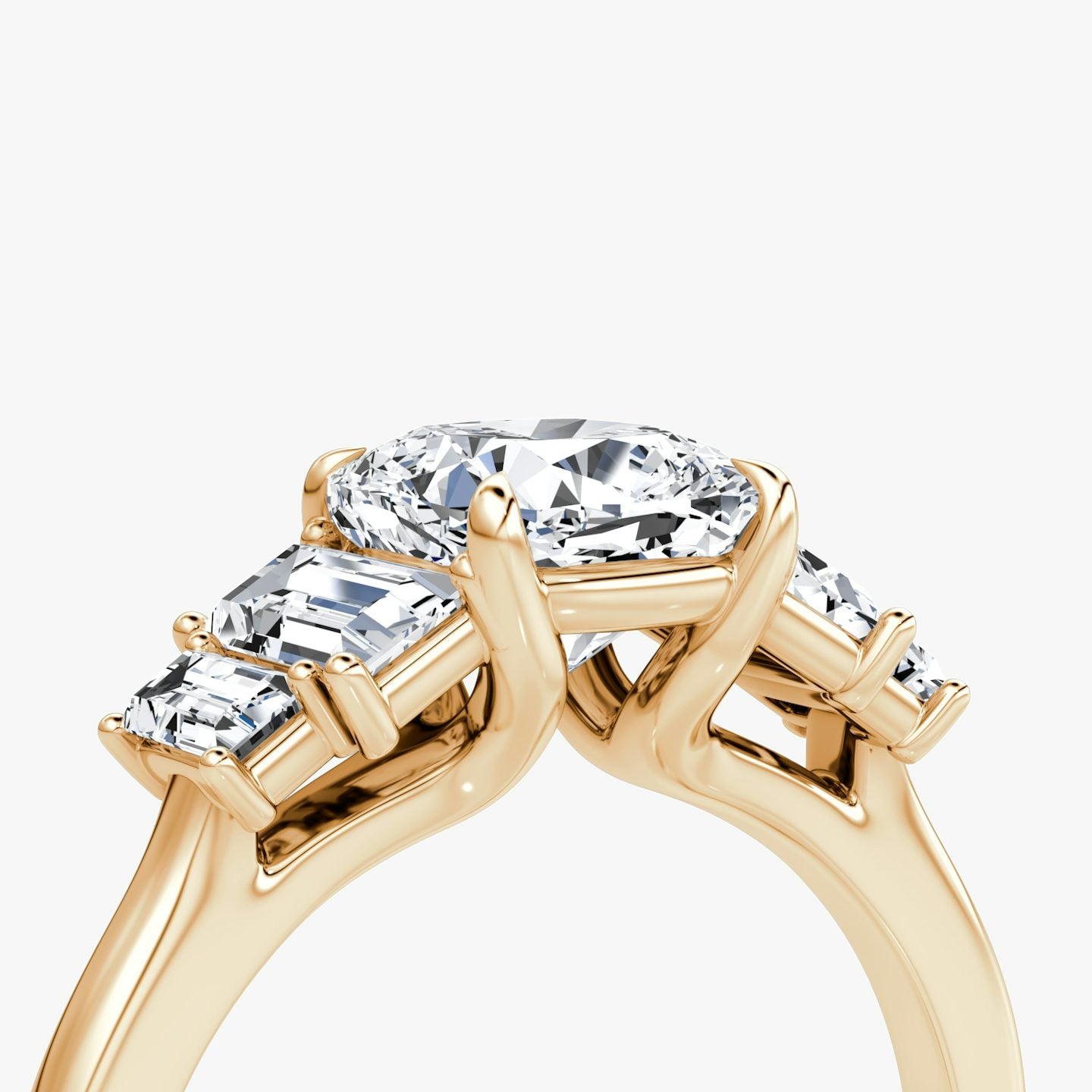 The Five Stone Heirloom Cushion Engagement Ring
