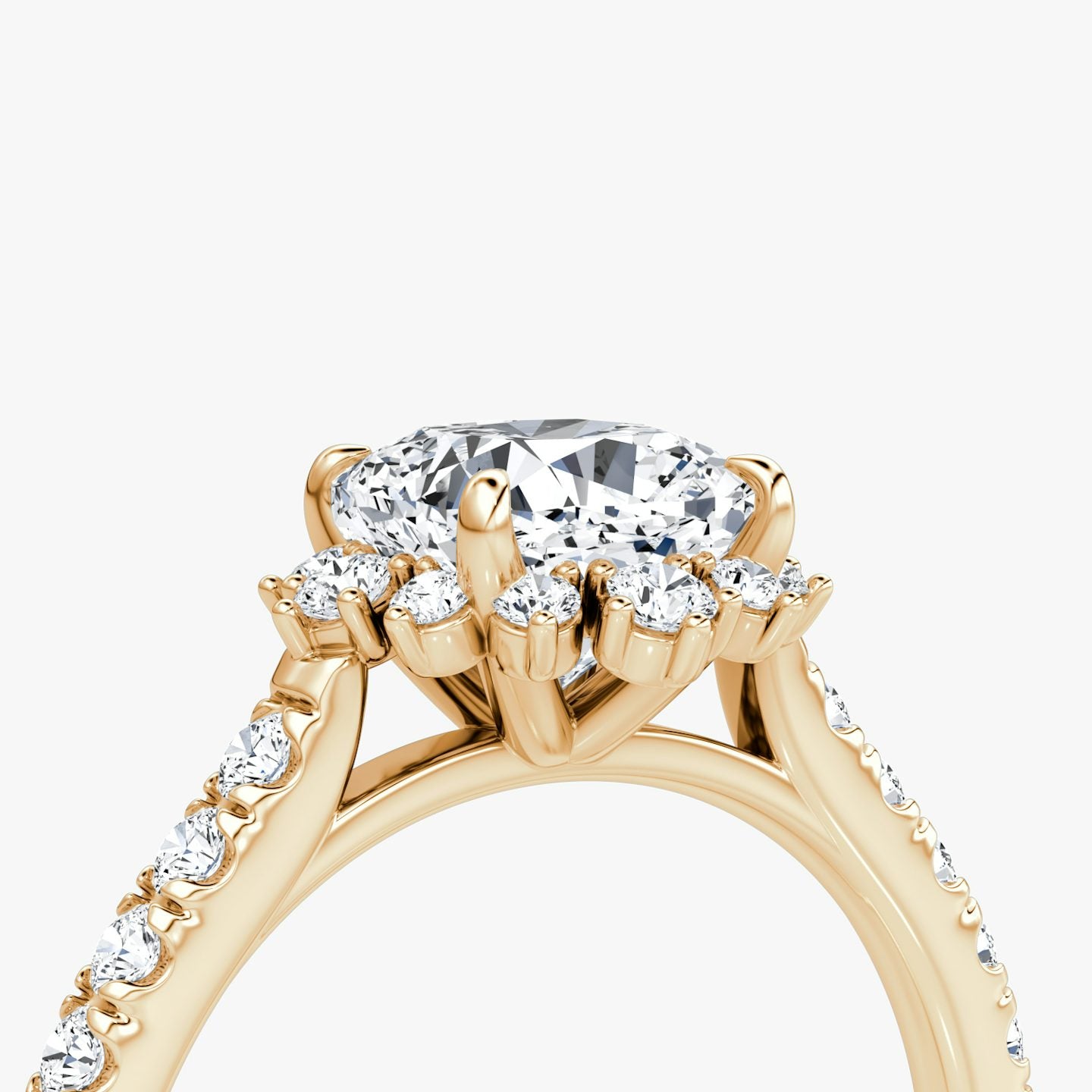 The Aurora Halo Cushion Engagement Ring