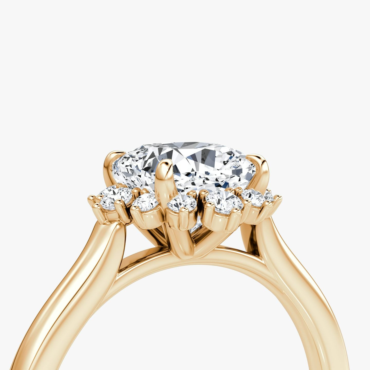 The Aurora Halo Cushion Engagement Ring