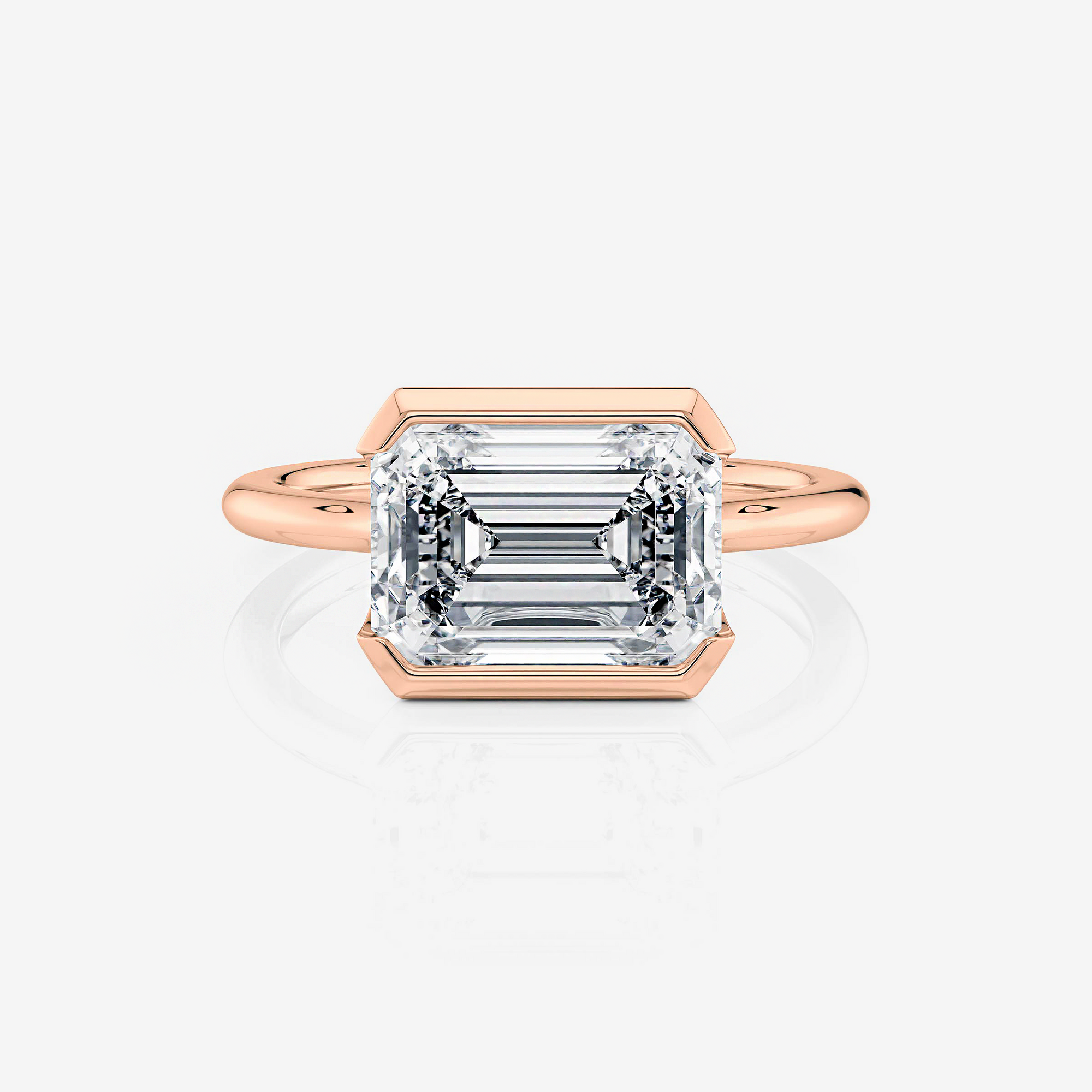 Open Bezel Solitaire Engagement Ring