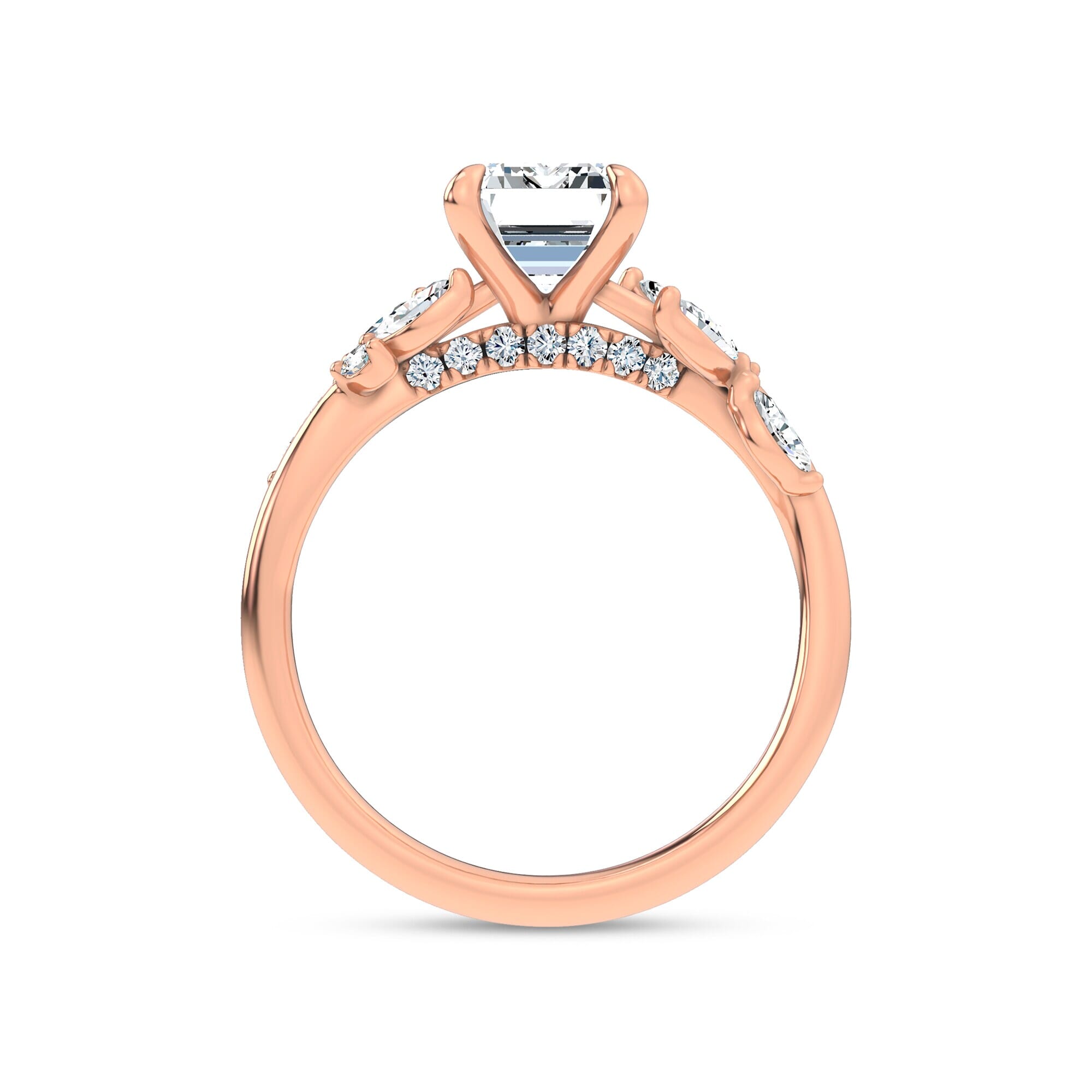 Nature-Inspired Engagement Emerald Ring