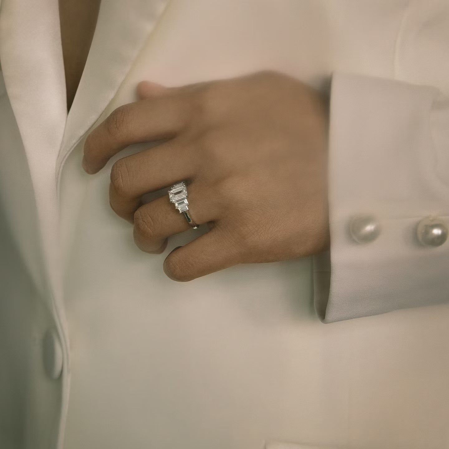 The Five Stone Heirloom Emerald Engagement Ring