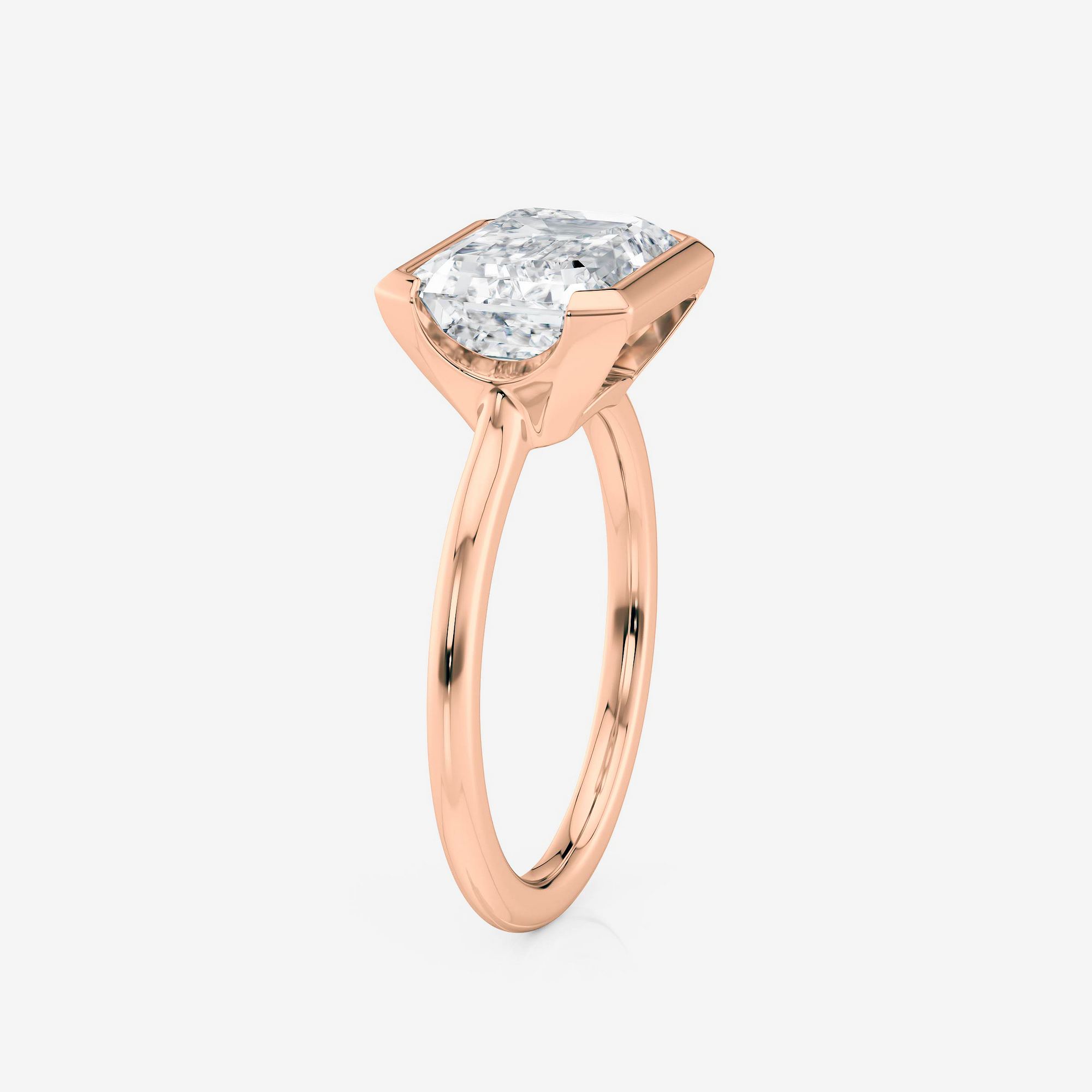 Open Bezel Solitaire Engagement Ring