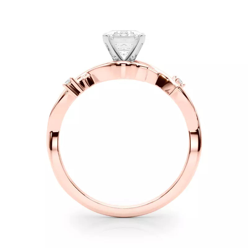 Nature Inspired Emerald Engagement Ring