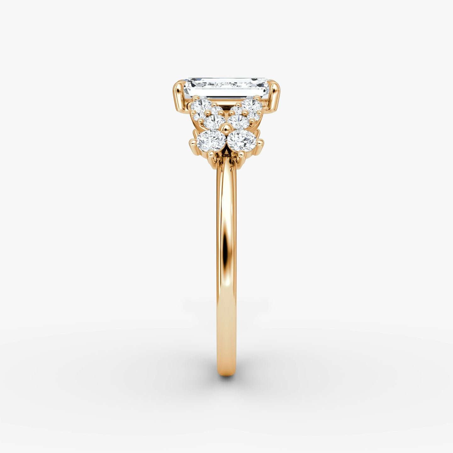 The Signature Floral Emerald Gold Engagement Ring