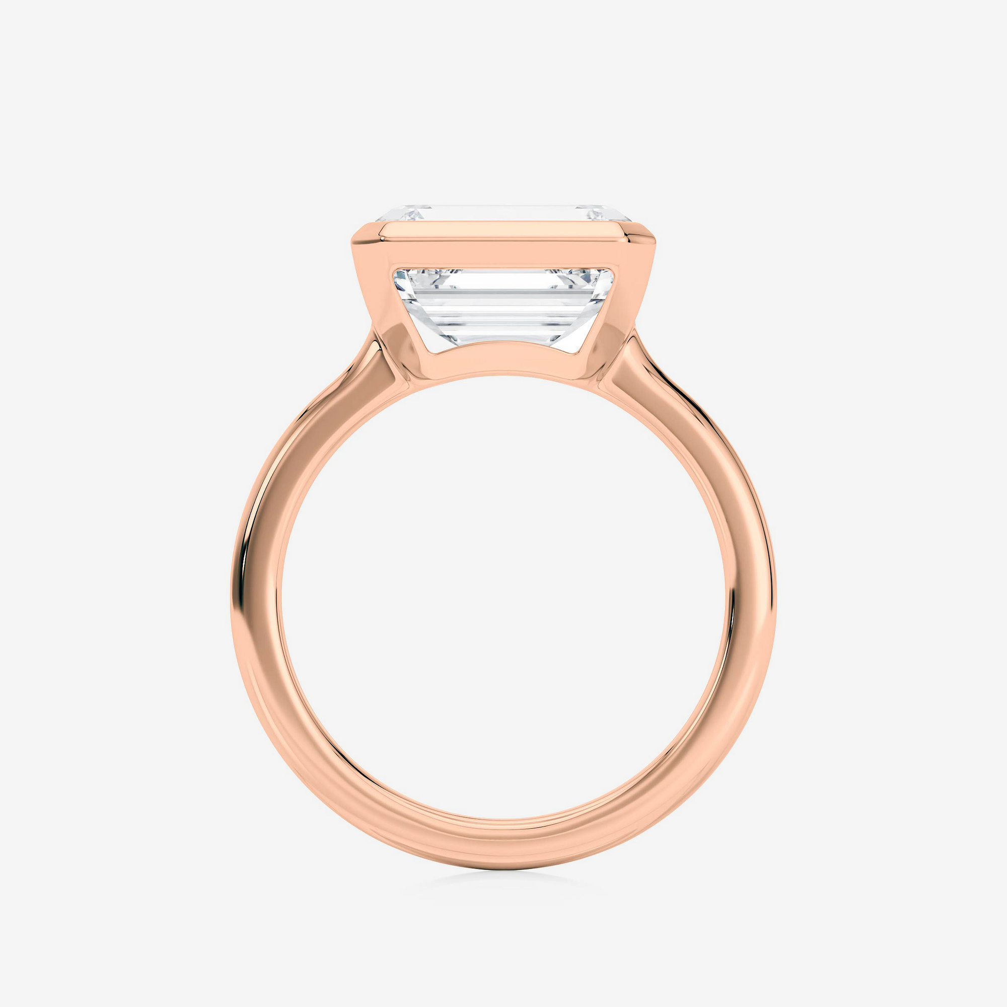 Open Bezel Solitaire Engagement Ring