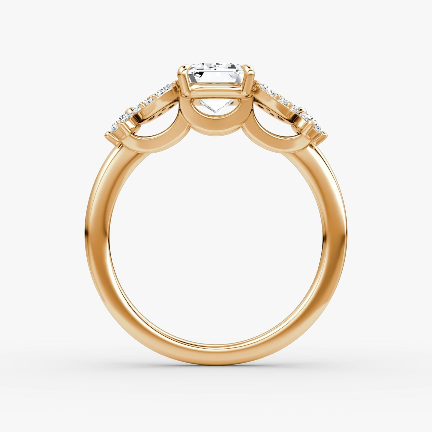 The Signature Floral Emerald Gold Engagement Ring