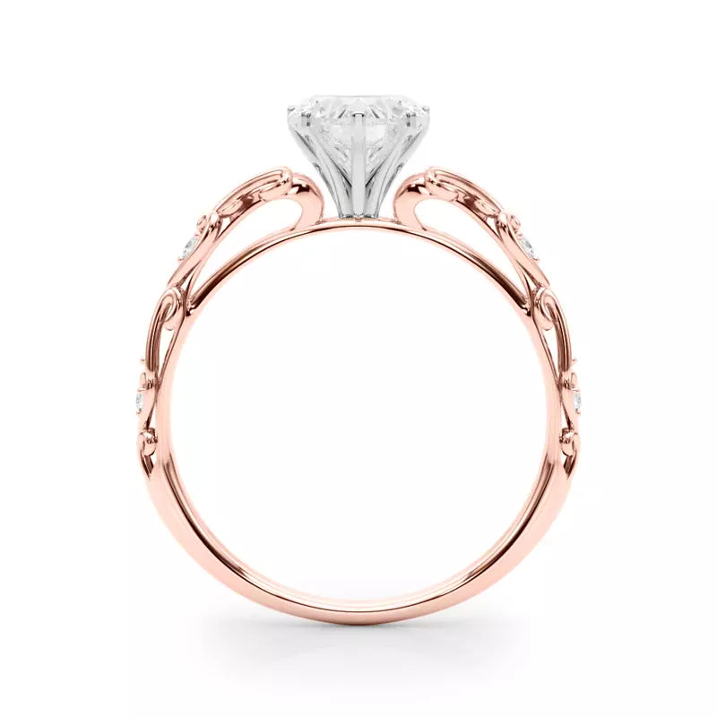 Vintage Inspired Heart Engagement Ring