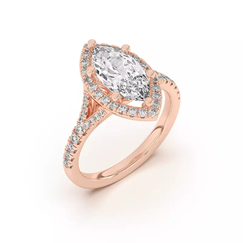 Timeless Halo Marquise Engagement Ring