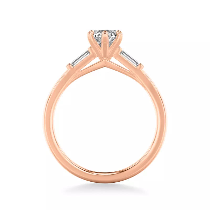 Classic 3-Stone Engagement Marquise Ring