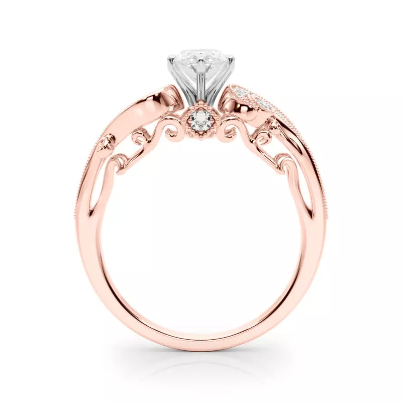 Vintage Inspired Marquise Engagement Ring