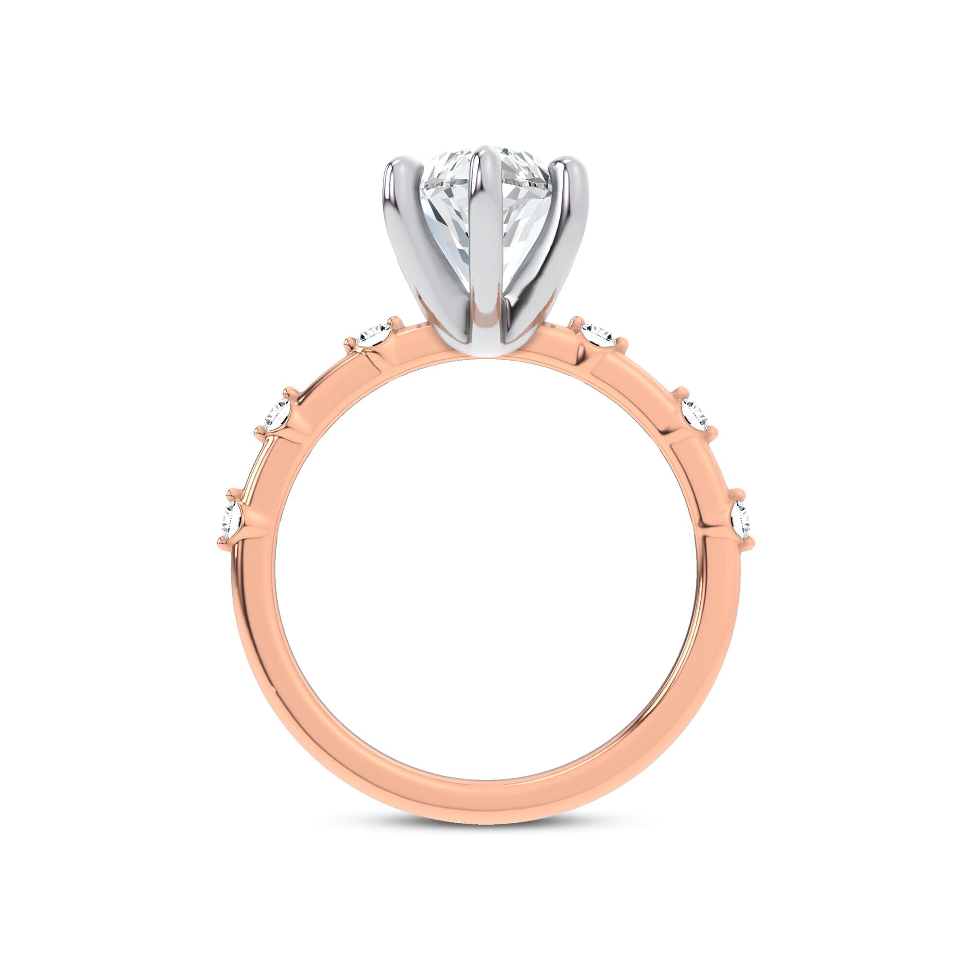 Starlight Spaced Diamond Engagement Marquise Ring
