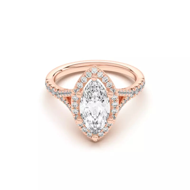 Timeless Halo Marquise Engagement Ring