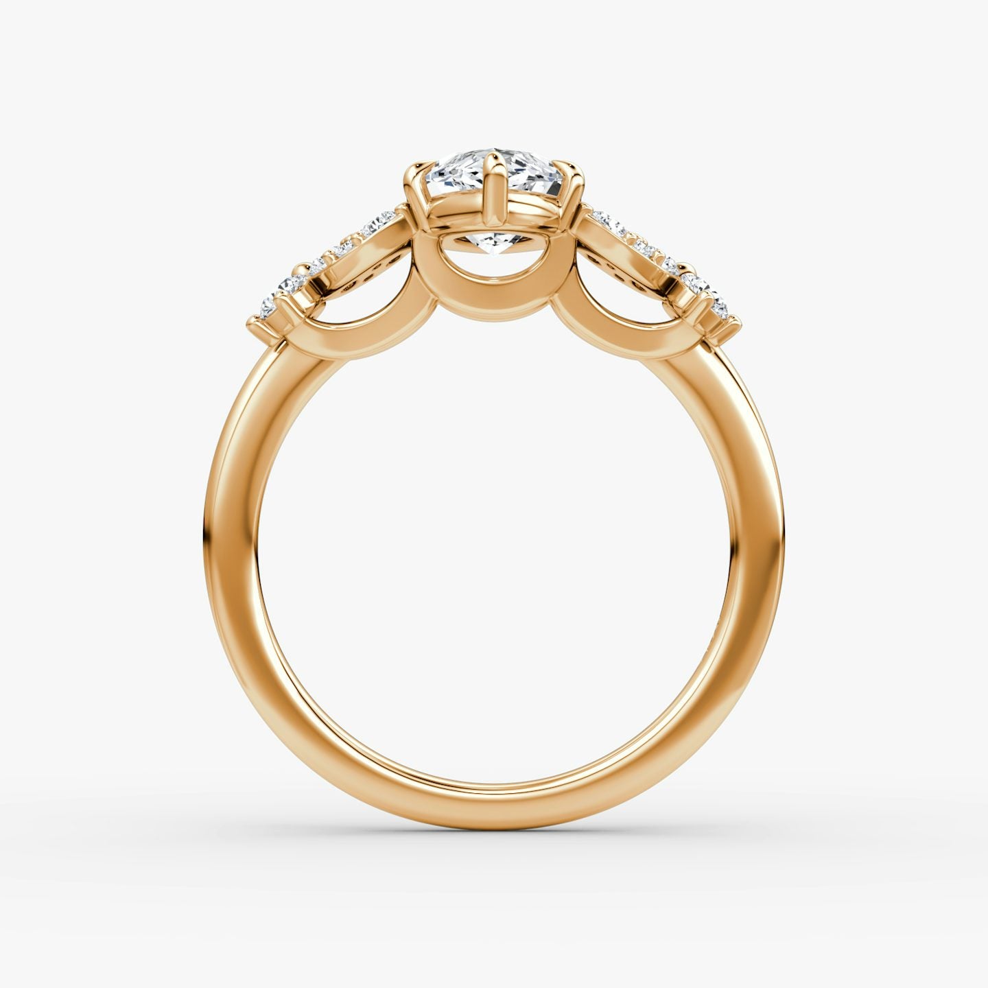 The Signature Floral Marquise Gold Engagement Ring