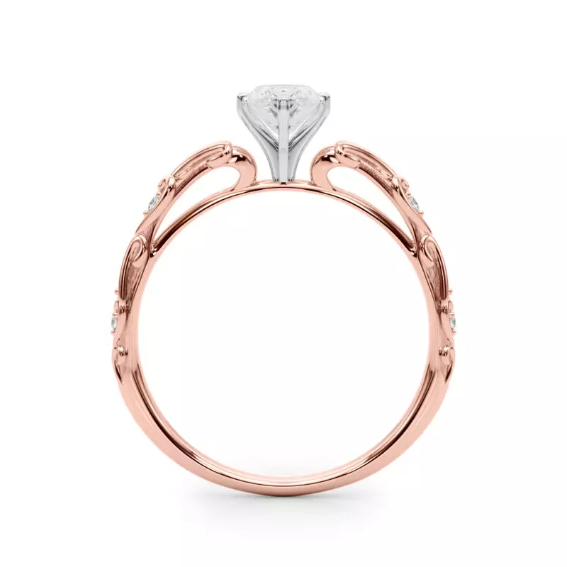 Vintage Inspired Marquise Engagement Ring