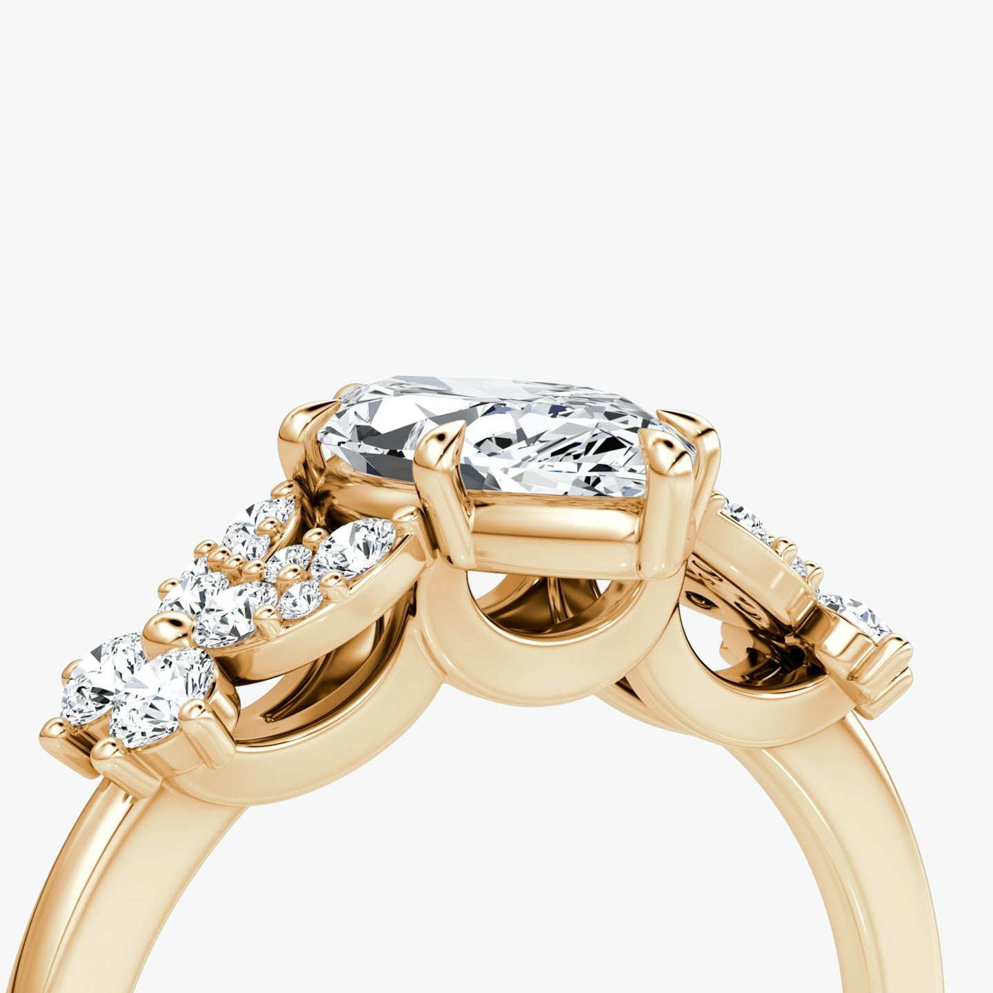 The Signature Floral Marquise Gold Engagement Ring