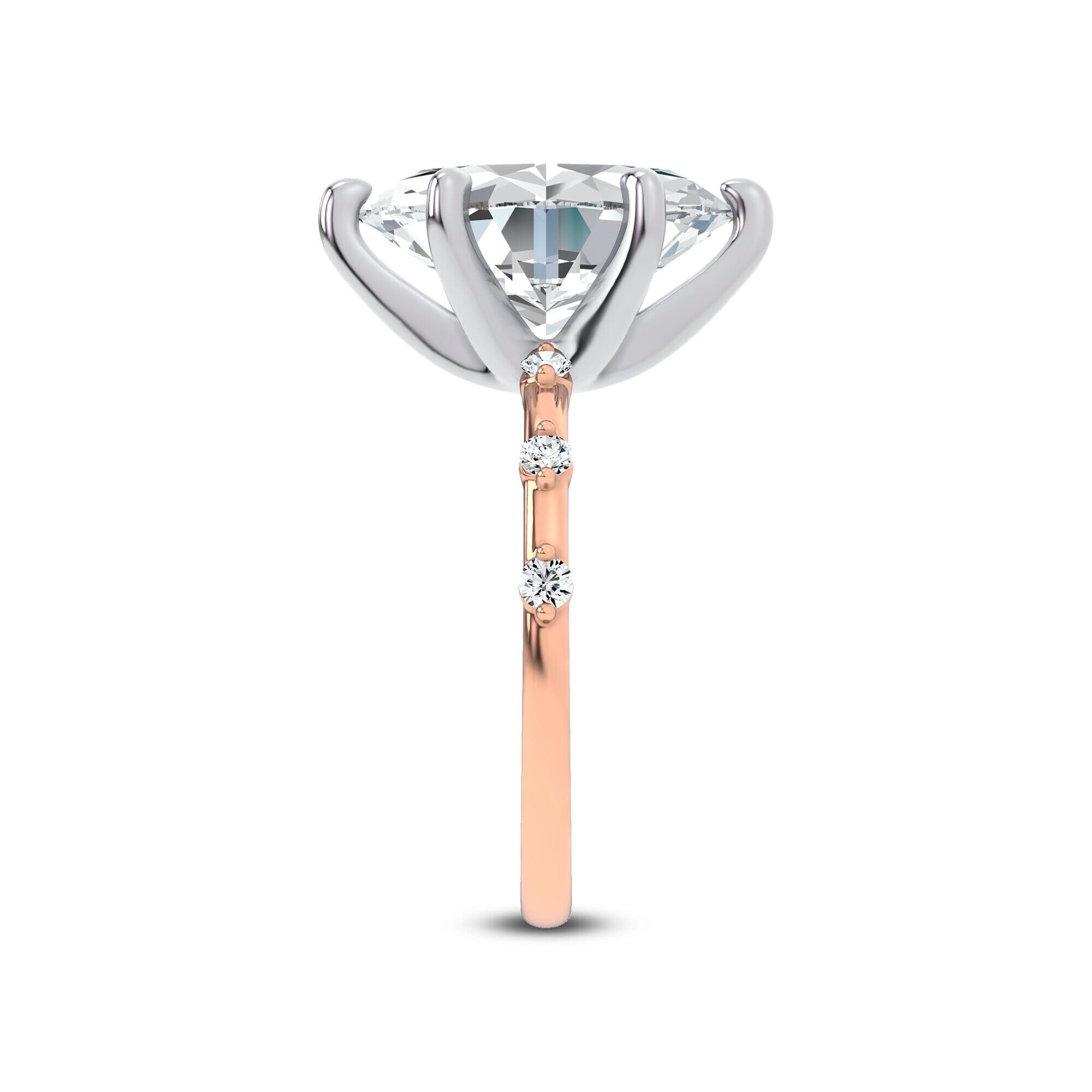 Starlight Spaced Diamond Engagement Marquise Ring