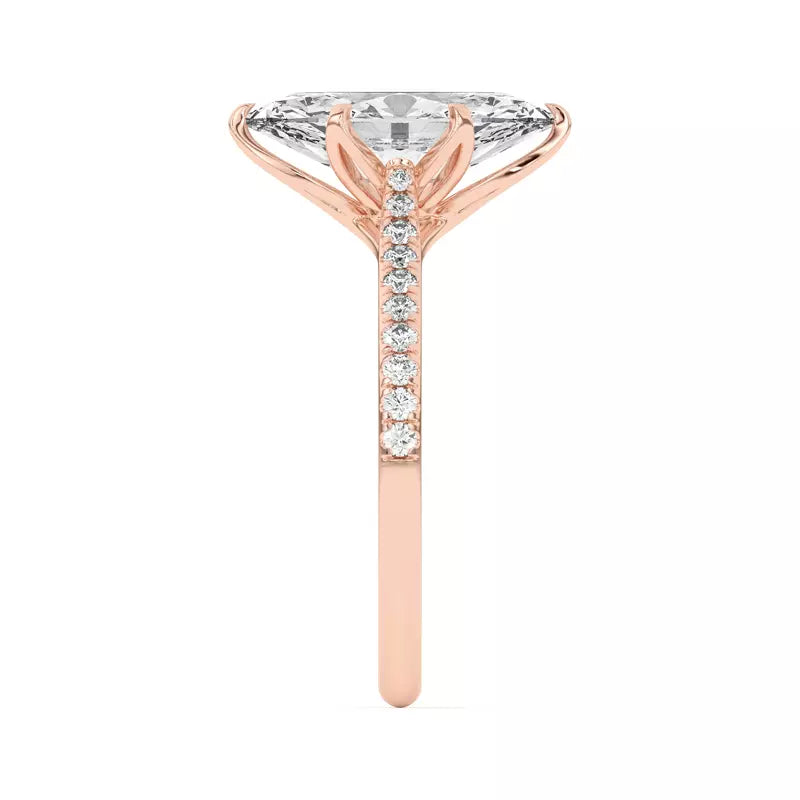 Tulip Inspired 6 Prong Marquise Engagement Ring