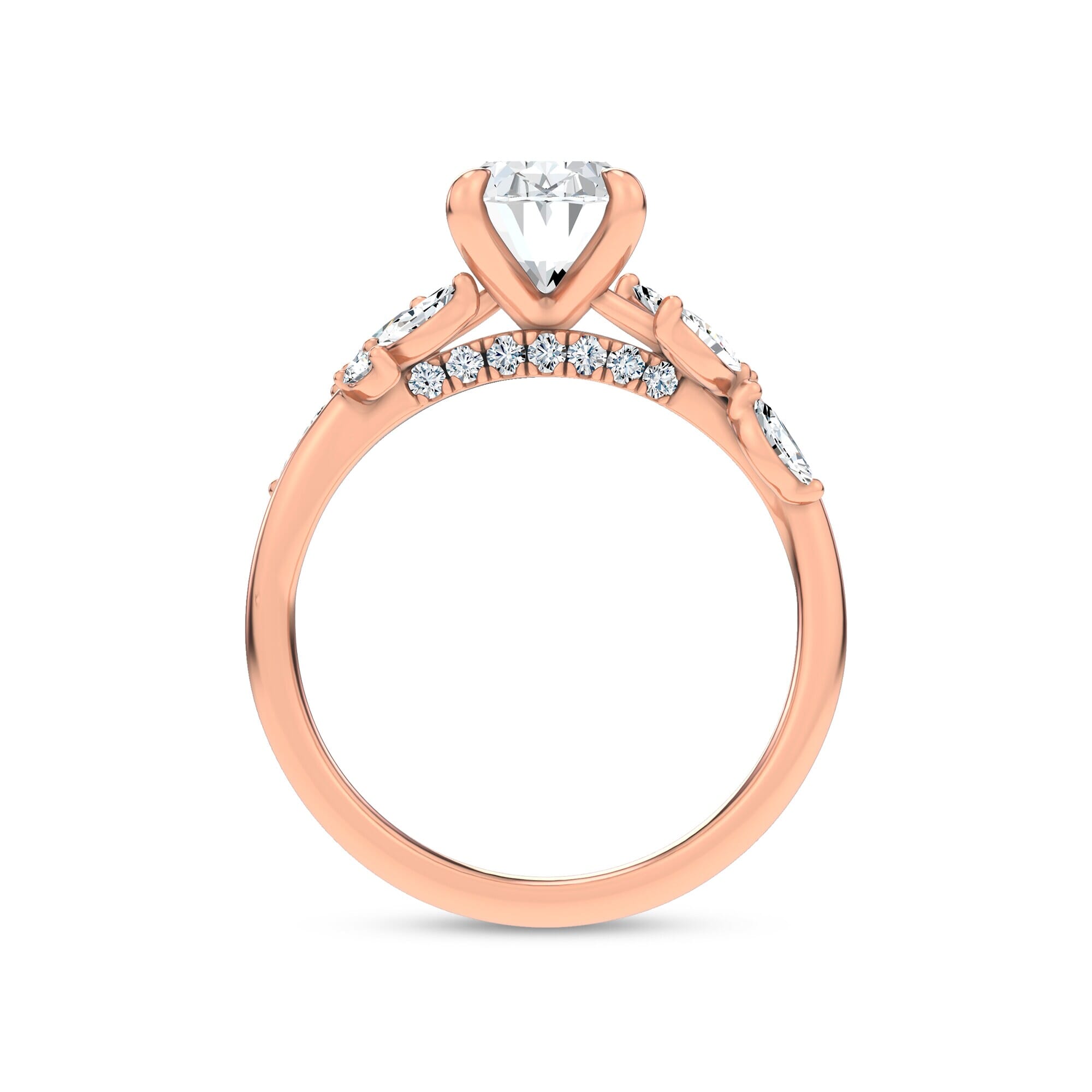 Nature-Inspired Engagement Oval Ring