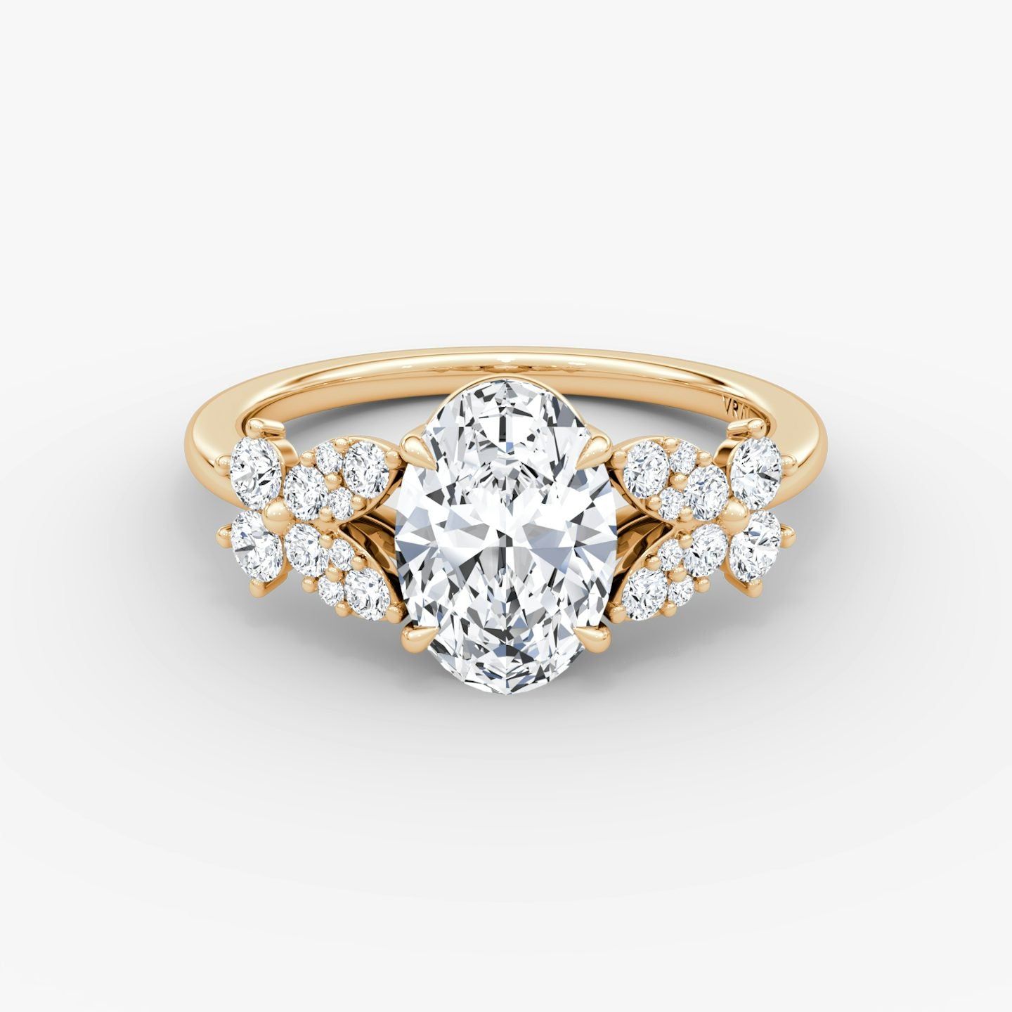 The Signature Floral Oval Gold Engagement Ring