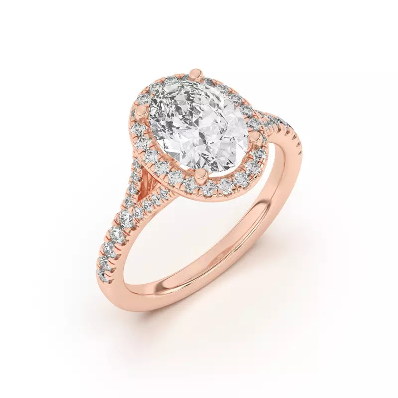 Timeless Halo Oval Engagement Ring