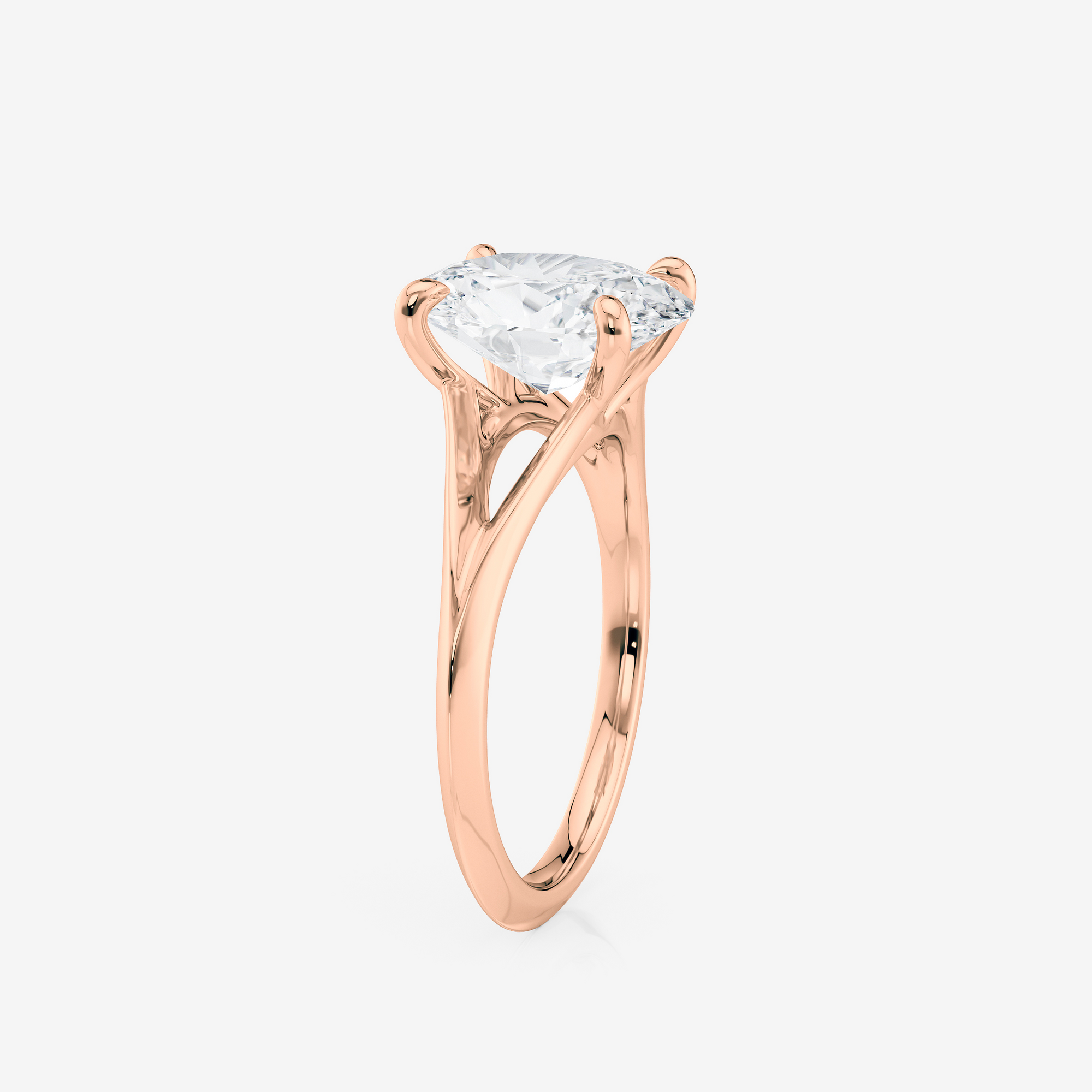 Split Shank Solitaire Engagement Ring