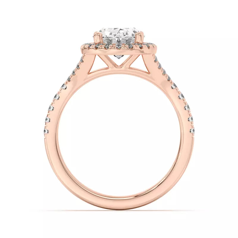 Timeless Halo Oval Engagement Ring