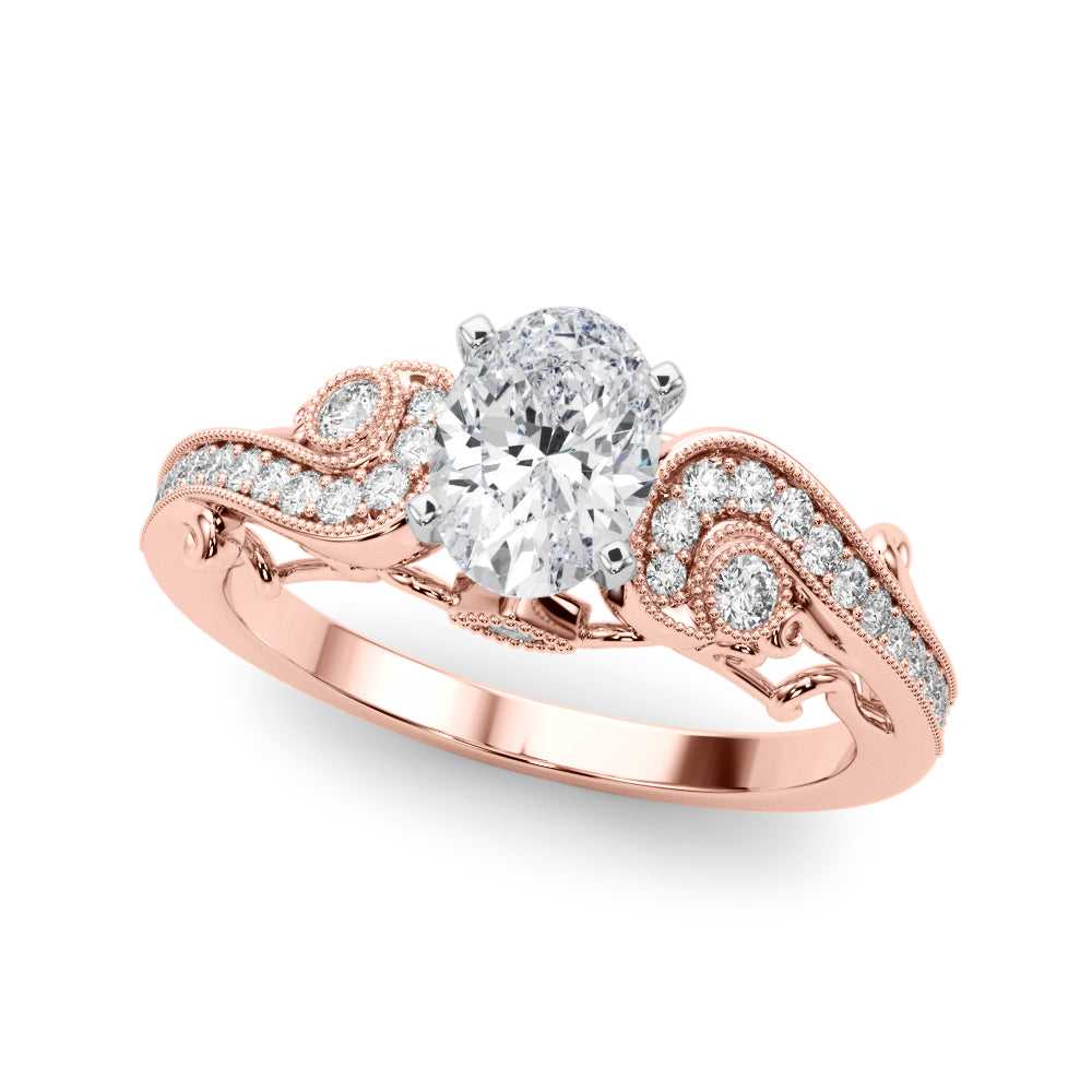 Vintage Inspired Oval Engagement Ring