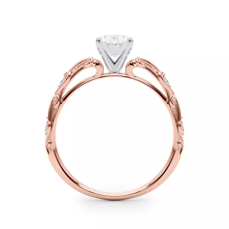 Vintage Inspired Oval Engagement Ring