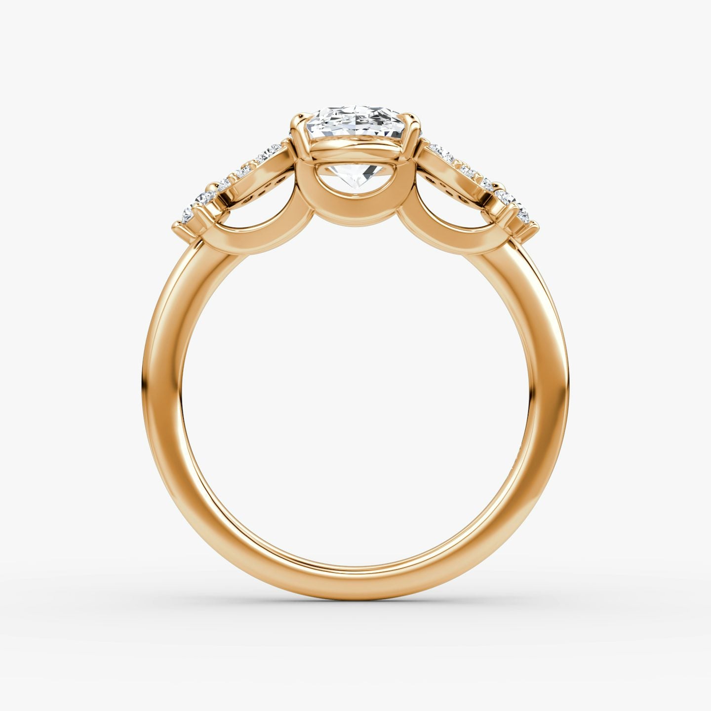 The Signature Floral Oval Gold Engagement Ring