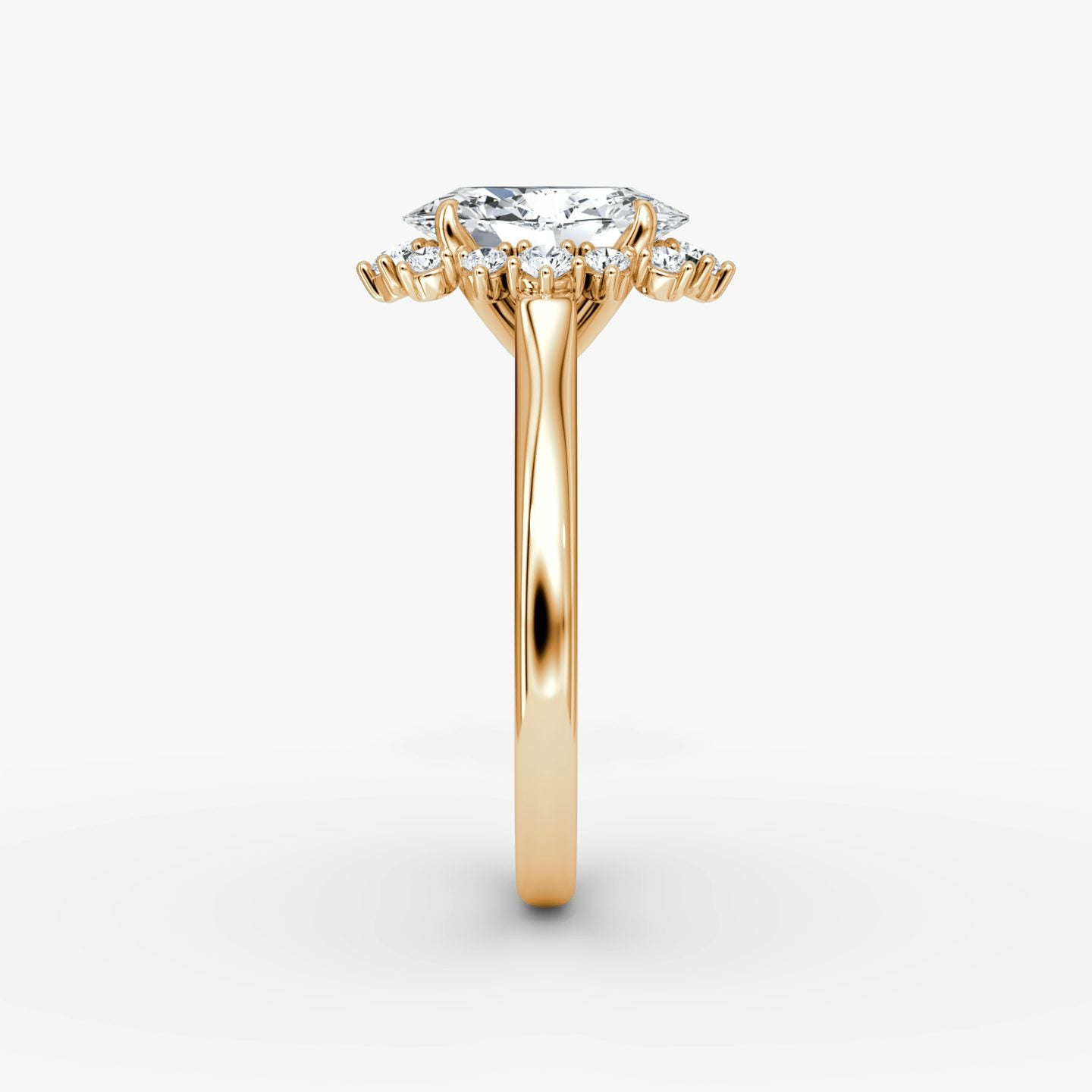 The Aurora Halo Oval Engagement Ring