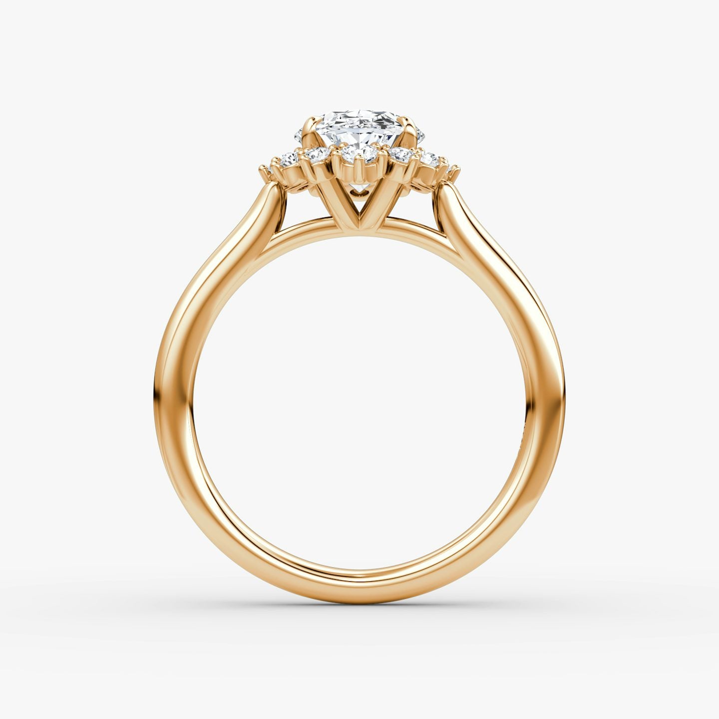 The Aurora Halo Oval Engagement Ring