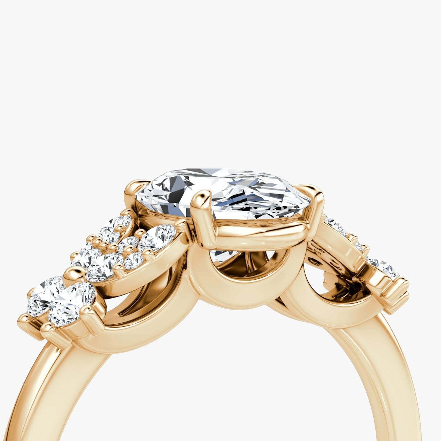 The Signature Floral Oval Gold Engagement Ring