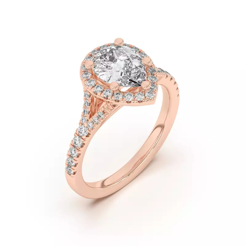 Timeless Halo Pear Engagement Ring