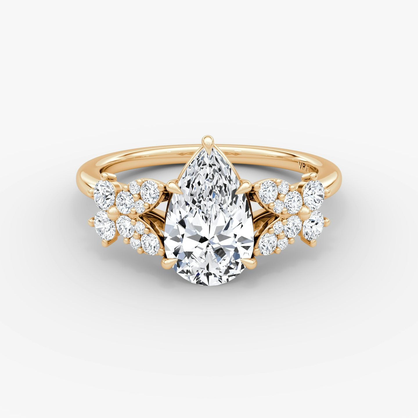 The Signature Floral Pear Gold Engagement Ring