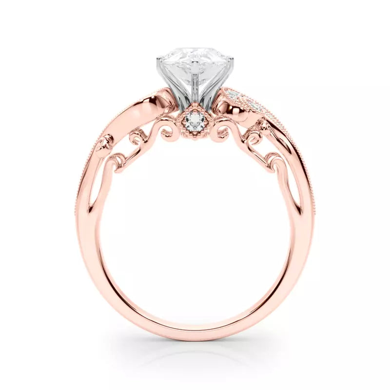 Vintage Inspired Pear Engagement Ring