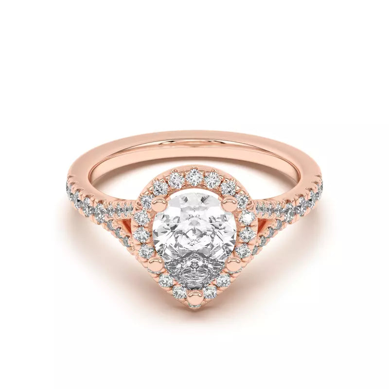 Timeless Halo Pear Engagement Ring