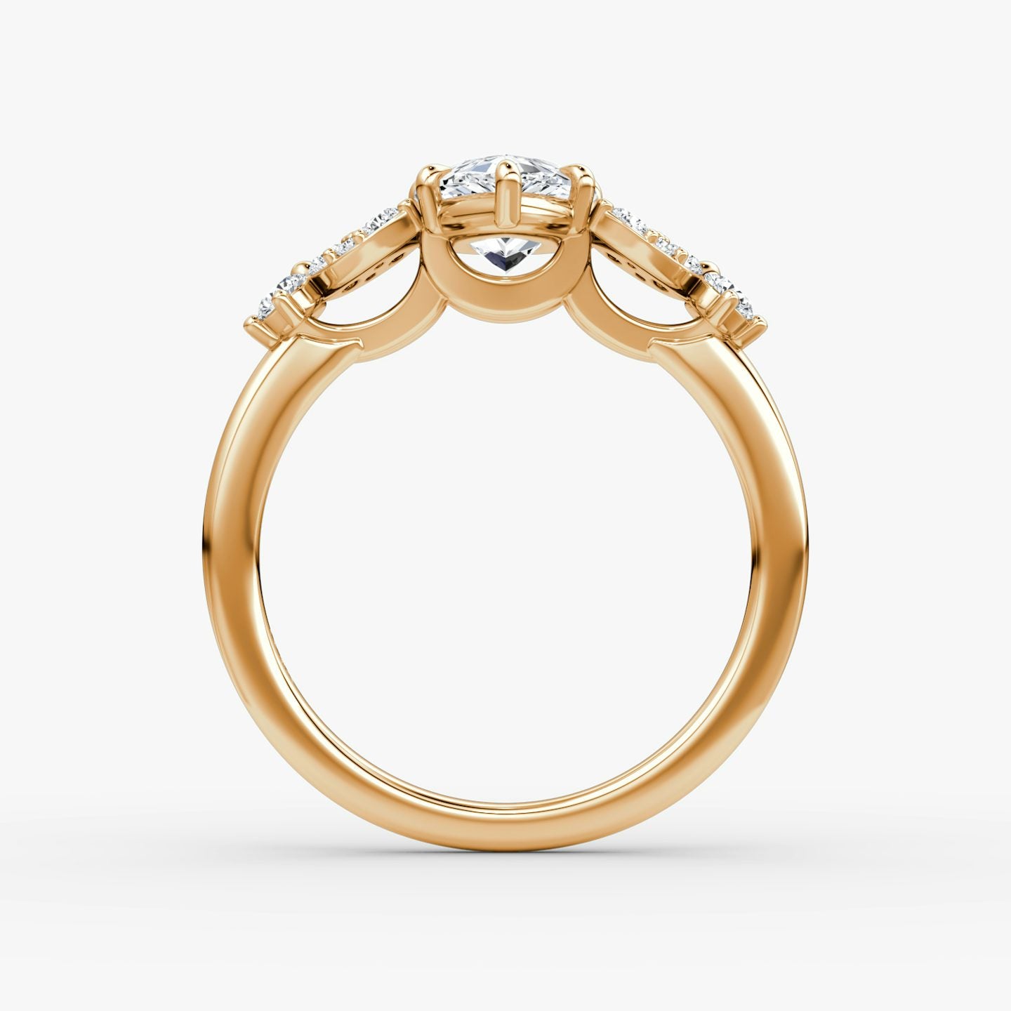 The Signature Floral Pear Gold Engagement Ring