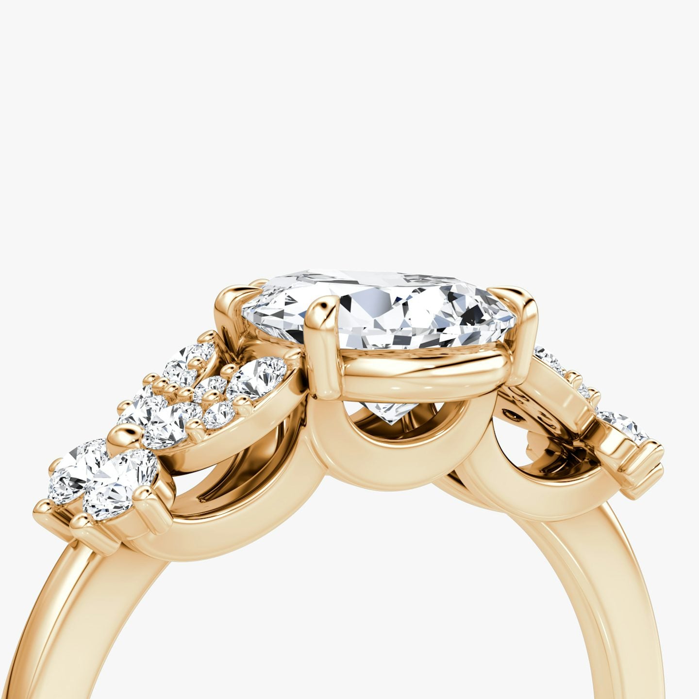 The Signature Floral Pear Gold Engagement Ring