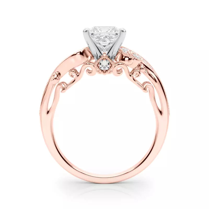 Vintage Inspired Princess Engagement Ring