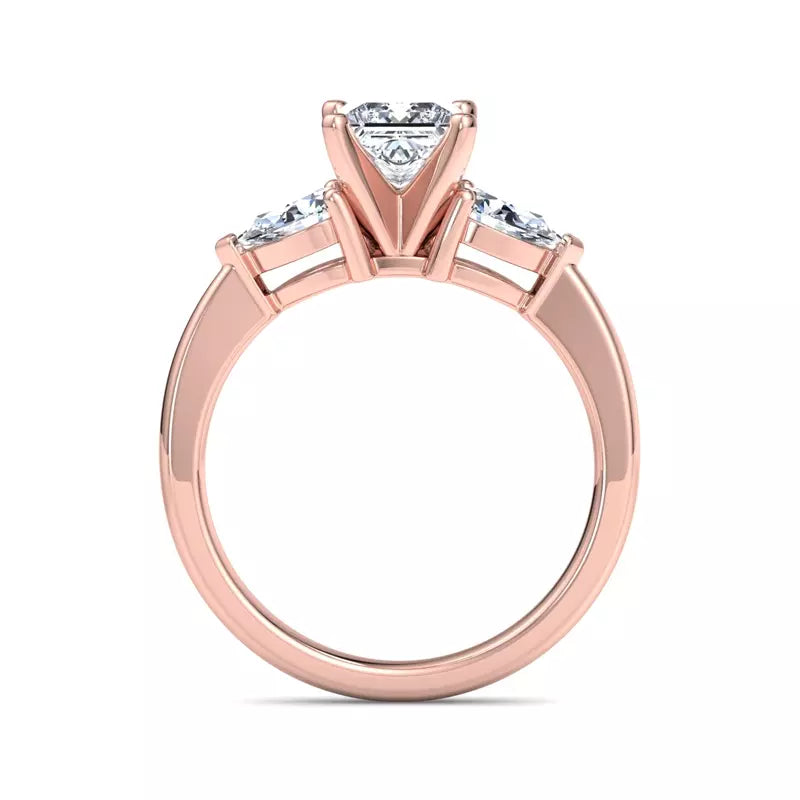 Three-Stone Lab Princess Engagement Ring