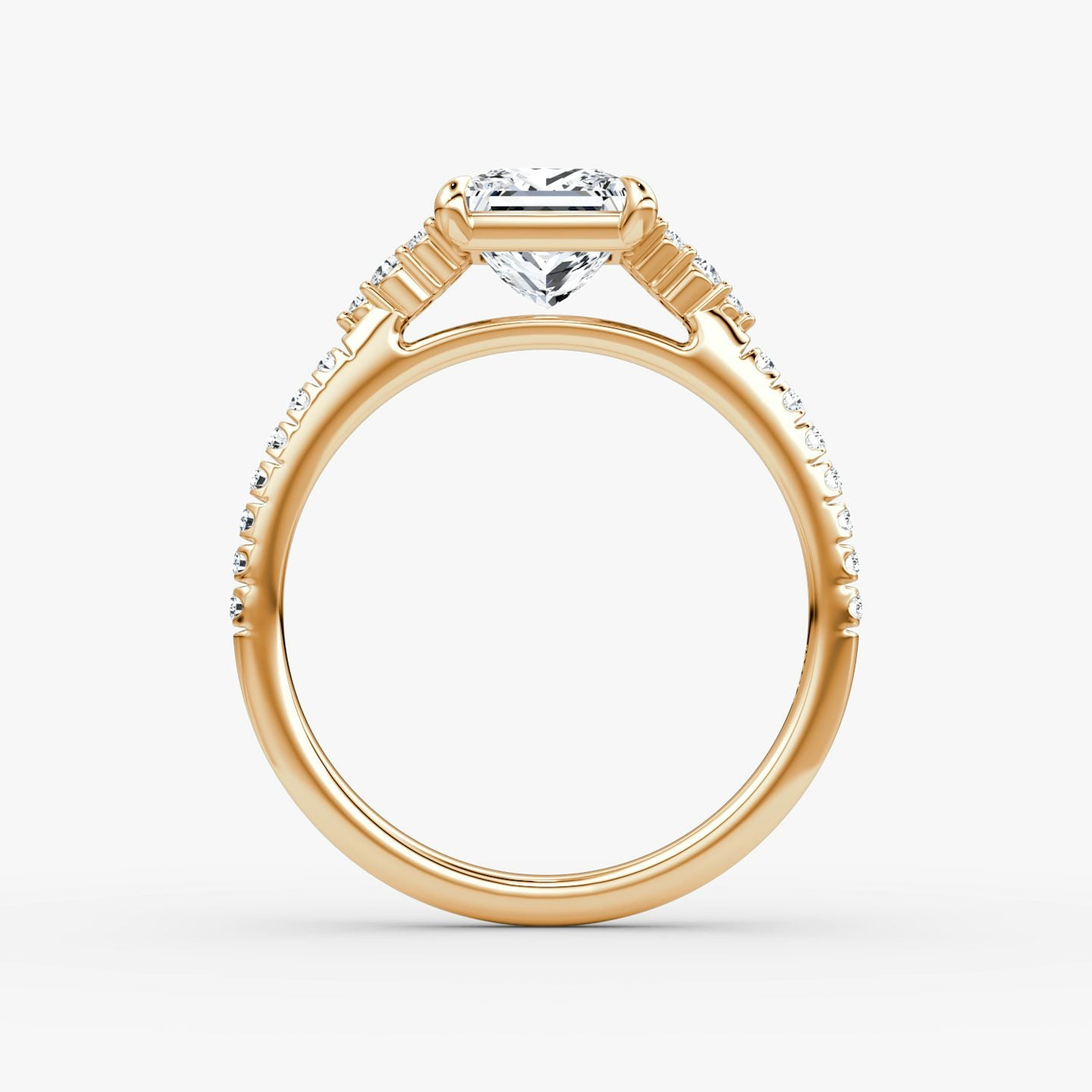 The Side Cluster Cathedral Princess Engagement Ring