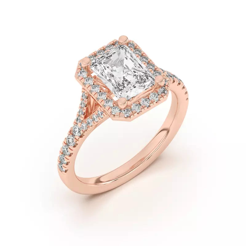 Timeless Halo Radiant Engagement Ring