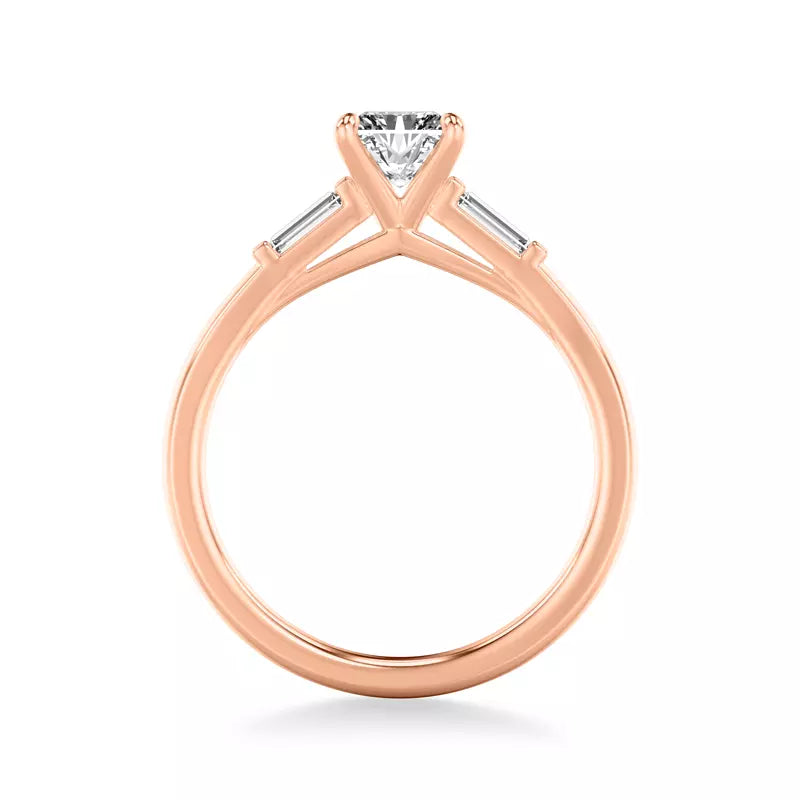 Classic 3-Stone Engagement Radiant Ring
