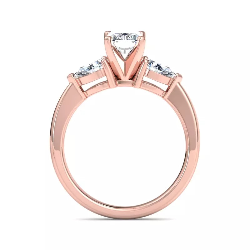 Three-Stone Lab Radiant Engagement Ring