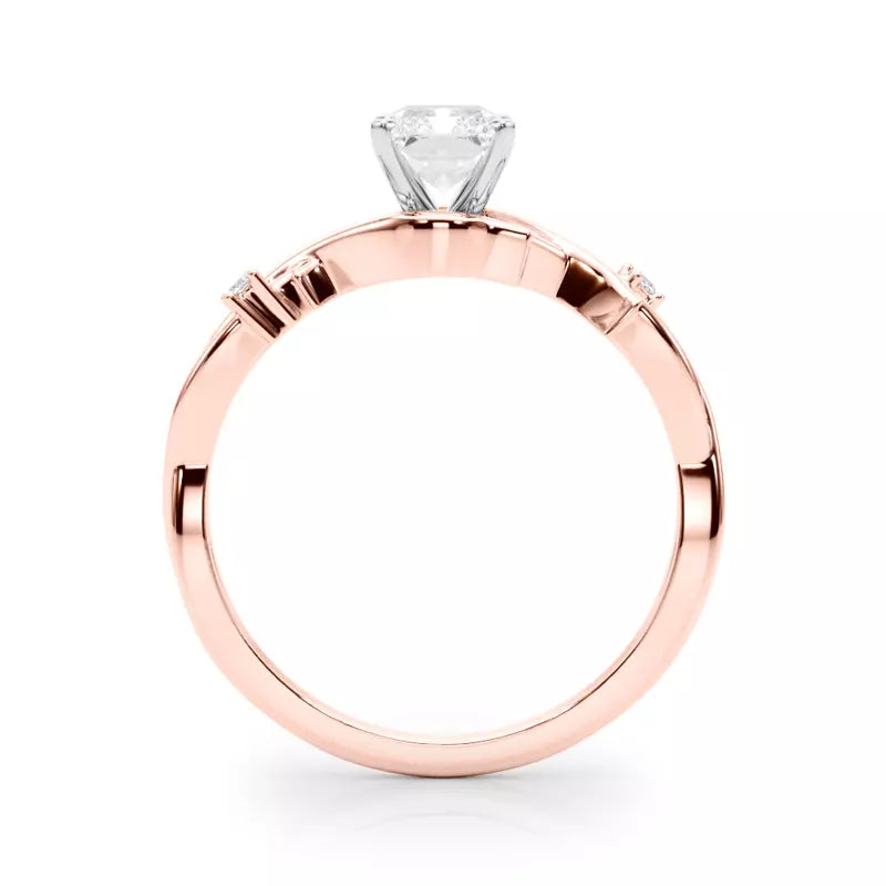 Nature Inspired Radiant Engagement Ring