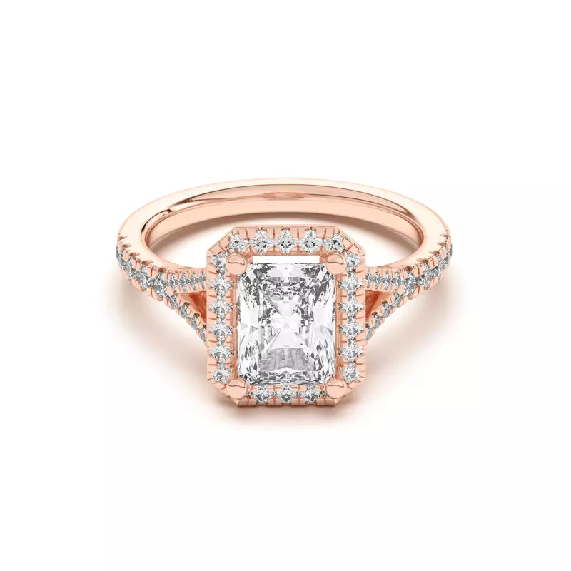 Timeless Halo Radiant Engagement Ring