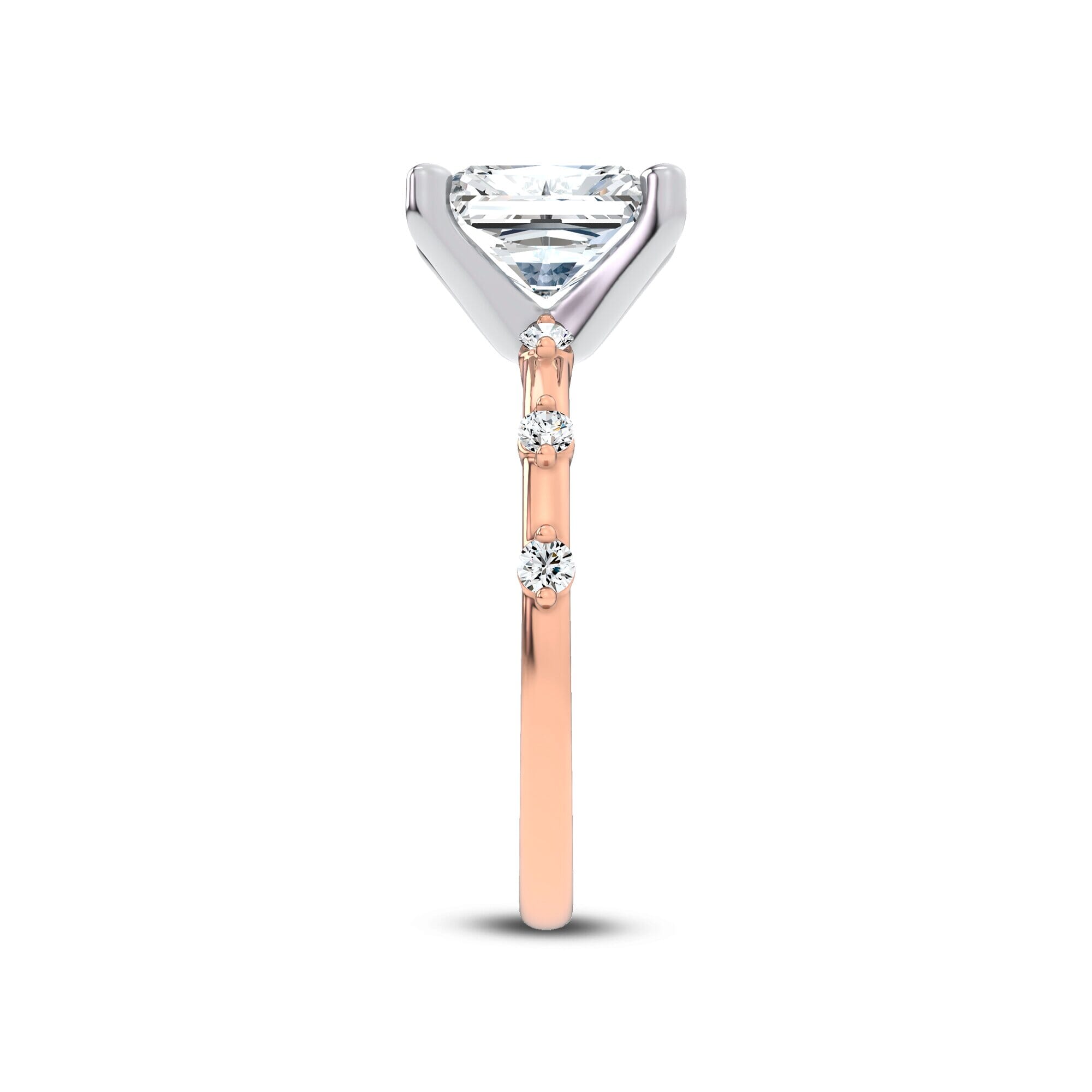 Starlight Spaced Diamond Engagement Radiant Ring