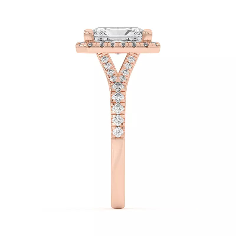 Timeless Halo Radiant Engagement Ring