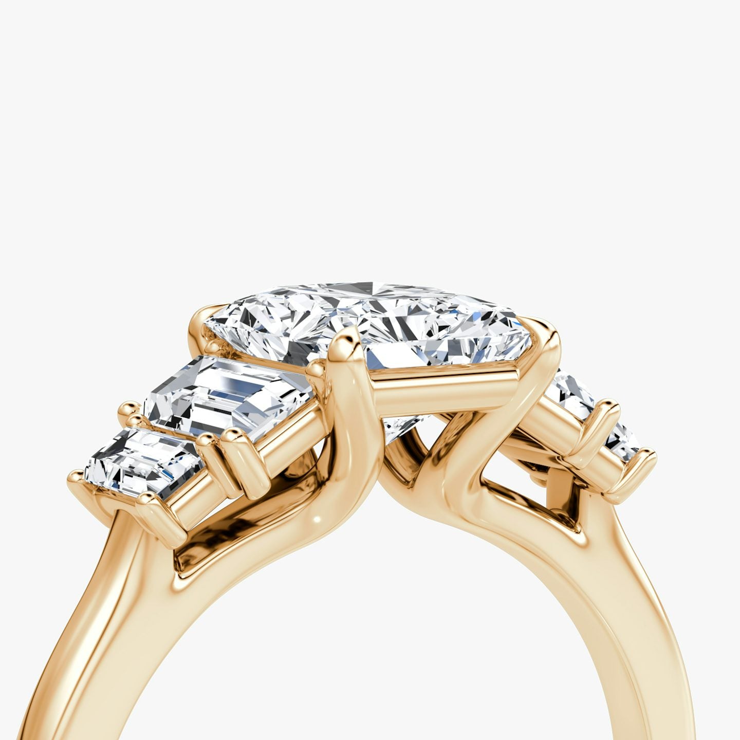 The Five Stone Heirloom Radiant Engagement Ring